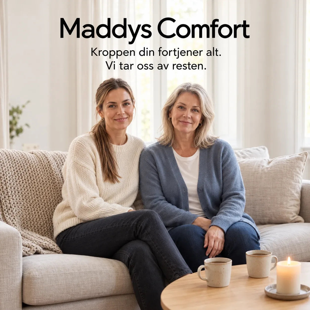 Maddys Comfort: Kroppen din fortjener alt. Vi tar oss av resten.