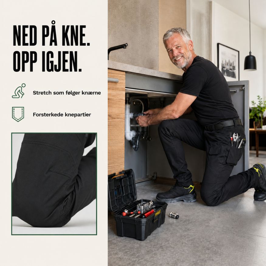 Ned på kne og opp igjen, forsterkede knepartier